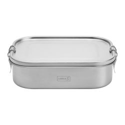 Fiambrera hermética retangular de aço inoxidável com separador, 1400 ml - Lurch