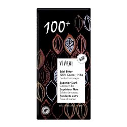 Chocolate ecológico 100% con Nibs de cacao - Vivani