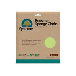 Pack de 5 panos ecológicos de papel reutilizáveis - If you care