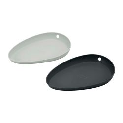 Pack 2 suportes para utensílios de cozinha, em silicone platina