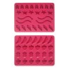Pack 2 moldes de silicone platina para gomas - Ibili