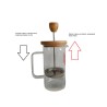 Cafetera francesa cristal, Wood, 350 ml - Lacor