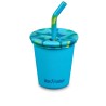 Vaso de aço inoxidável para levar com palhinha, azul, 295 ml - Klean Kanteen