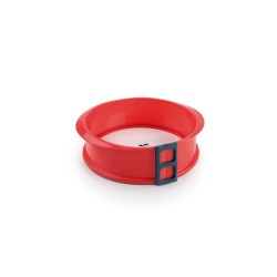 Molde redondo desmontável de silicone platina com base de vidro, 19 cm - Ibili