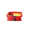 Molde quadrado desmontável silicone platina com base de vidro, 25 cm - Ibili