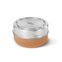 Fiambrera hermética de cristal com base protetora de fibra de madeira 750 ml - Black & Blum