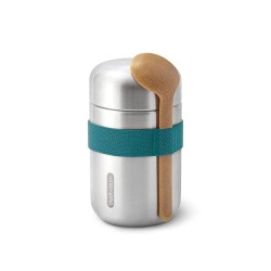 Fiambrera térmica de aço inoxidável com concha e fita azul, 400 ml - Black & Blum