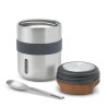 Fiambrera térmica de aço inoxidável com colher e tampa de cortiça, 550 ml - Black & Blum