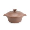 Olla de cerâmica grés 23 cm com tampa, canela - Topgres
