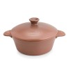 Panela de cerâmica grés 27 cm com tampa, canela - Topgres