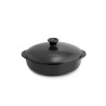 Cazuela de cerâmica gres 20 cm com tampa, antracita - Topgres