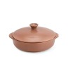 Cazuela de cerâmica de grés para indução de 25 cm com tampa, canela - Topgres