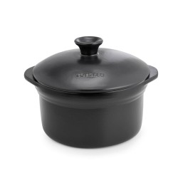 Panela de cerâmica 25 cm com tampa, antracite - Topgres
