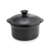 Olla de cerâmica gres para indução de 25 cm com tampa, antracita - Topgres