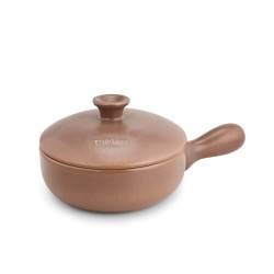 Sartã de cerâmica gres 23 cm com tampa, canela - Topgres