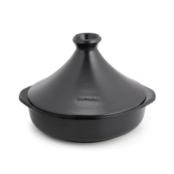 Tajine de cerâmica grês 29 cm com tampa, antracita - Topgres