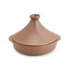 Tajine de cerâmica grés para indução de 25 cm com tampa, canela - Topgres