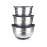 Set de 3 tigelas de aço inoxidável com tampa de plástico - Lacor