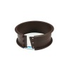 Molde redondo desmontável de silicone platina com base de vidro, 16 cm - Lurch