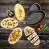Set 2 moldes perfurados de silicone platina para pizzas, ovalados - Lurch