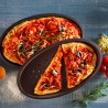 Set 2 moldes perfurados de silicone platina para pizzas, ovalados - Lurch