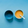 Jogo de 2 colheres para bebés de silicone, cor azul e turquesa - Ekobo