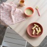 Conjunto de 2 colheres de silicone para bebês, cor coral e amarelo - Ekobo