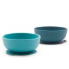 Conjunto de 2 tigelas com ventosa para bebé, cor azul e turquesa - Ekobo
