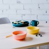 Set de 2 tigelas com ventosa para bebé, cor amarela e coral - Ekobo