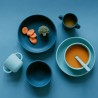 Conjunto de 2 pratos com ventosas para bebé, cor azul e turquesa - Ekobo