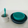 Conjunto de bebé de 4 peças de silicone, turquesa - Ekobo