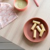 Conjunto de bebé de 4 peças em silicone, coral - Ekobo
