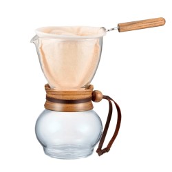 Cafeteira de gotejamento com pescoço de madeira, 480 ml - Hario