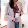 Vaso térmico de aço inoxidável Rise 768 ml, bege - Klean Kanteen