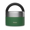 Fiambrera térmica Qwetch em aço inoxidável com bandeja removível, verde - 850 ml