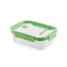 Tupperware de vidro hermético, retangular, com tampa com válvula, 640 ml - Lekue