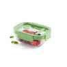 Tupperware de vidro hermético, retangular, com tampa com válvula, 370 ml - Lekue