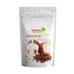 Gotas de chocolate com creme de coco ecológico - Salud Viva