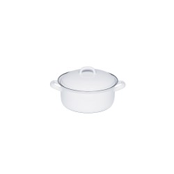 Panela com tampa, de aço esmaltado, Classic, 2 litros - Riess