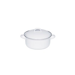 Panela com tampa, de aço esmaltado, Classic, 3 litros - Riess