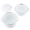 Panela com vaporizador e tampa de aço esmaltado, Classic, 18 cm - Riess