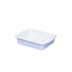 Fonte de aço esmaltado para forno, média, azul, 1,4 litros - Riess