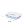 Fonte de aço esmaltado para forno, média, azul, 1,4 litros - Riess