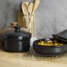 OIla de cerámica gres 23 cm con tapa, canela - Topgres