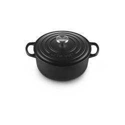 Cocotte de hierro fundido, 20 cm, color negro - Le Creuset