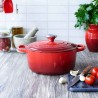 Cocotte de hierro fundido, 20 cm, color cereza - Le Creuset