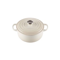 Cocotte de hierro fundido, 20 cm, color merengue - Le Creuset