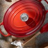 Cocotte de hierro fundido, 27 cm, color cereza - Le Creuset