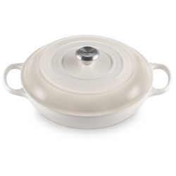 Cazuela cocotte de hierro fundido, 30 cm, color merengue - Le Creuset
