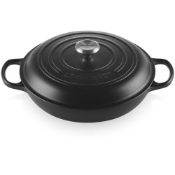 Cazuela cocotte de ferro fundido, 30 cm, cor preta - Le Creuset